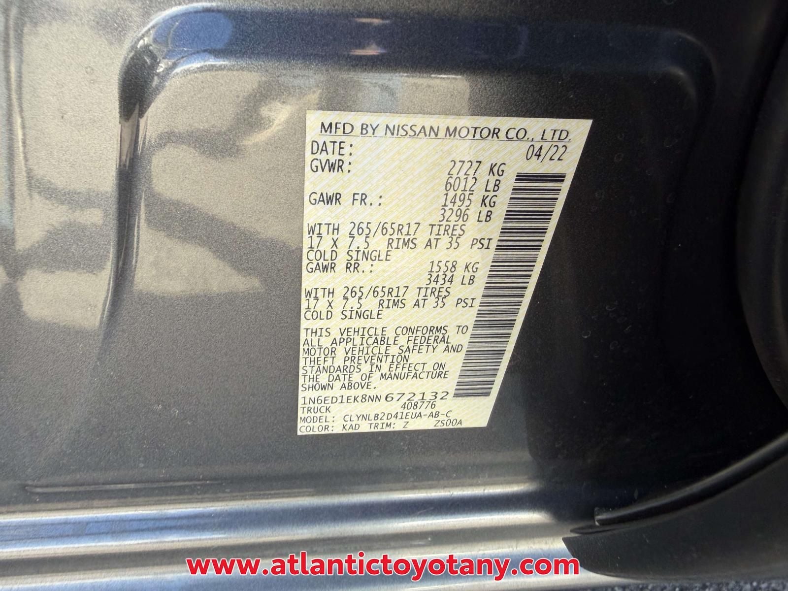 2022 Nissan Frontier SV