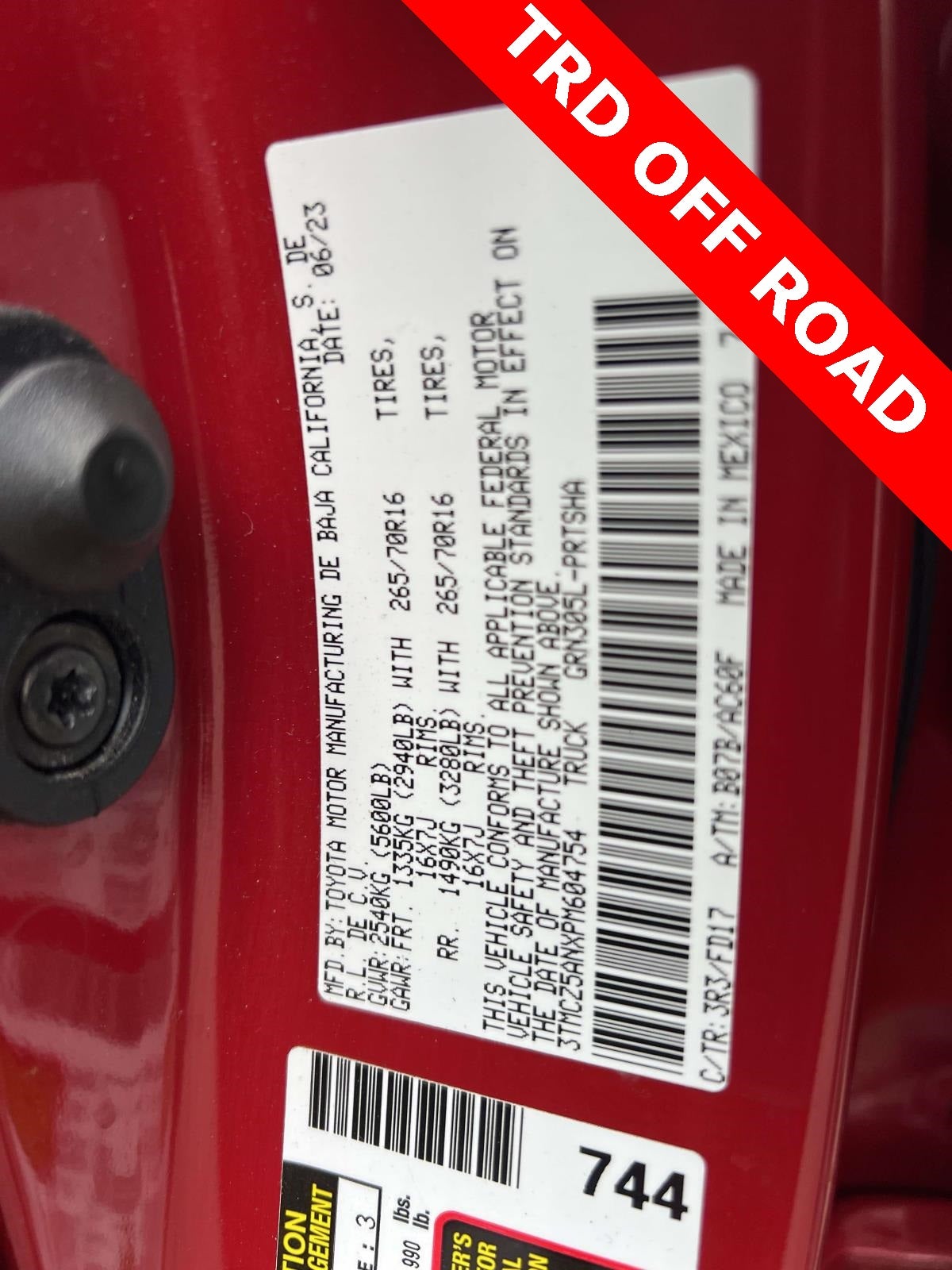 2023 Toyota Tacoma 4WD TRD Off Road