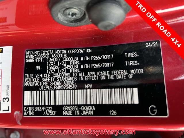 2021 Toyota 4Runner TRD Off Road